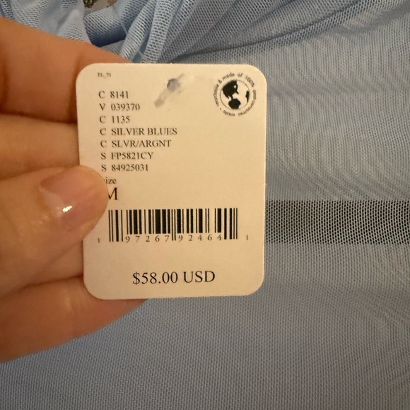 Free People Light Blue Ruched Bodysuit - Picture 6 of 7